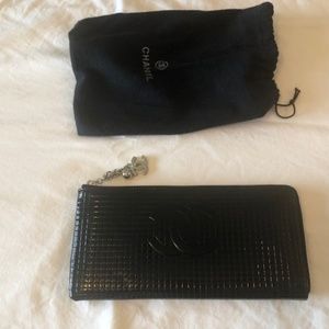 Black patent wallet or small clutch
